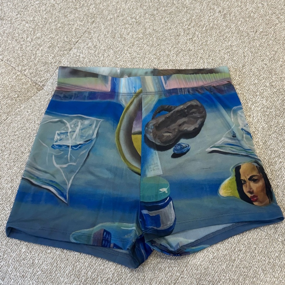 Zara x Larissa De Jesús Negrón Mesh Art Shorts | Size S